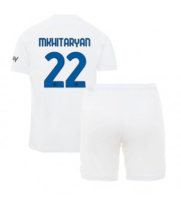 Inter Milan Henrikh Mkhitaryan #22 Replika Babytøj Udebanesæt Børn 2023-24 Kortærmet (+ Korte bukser)